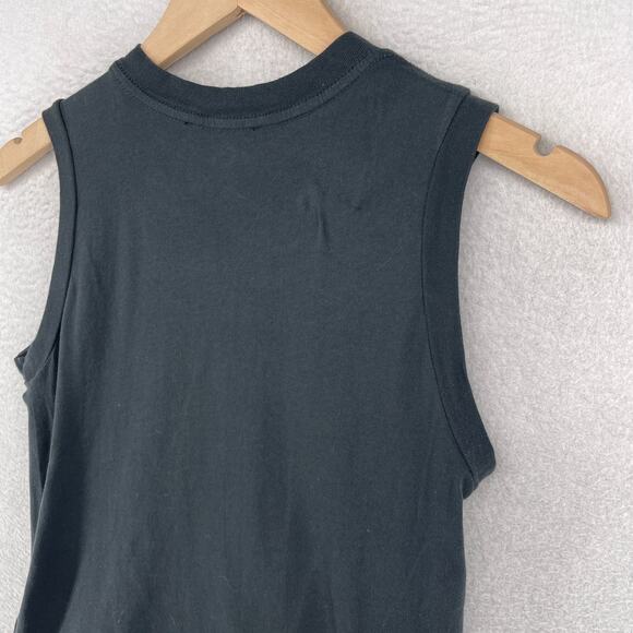 ALLSAINTS Tank Top Womens S Imogen Crewneck Boxy Jersey Cotton Black - Picture 7 of 12